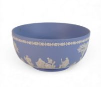 Wedgwood pale blue Jasperware Sacrifice Bowl, 2ocm dia