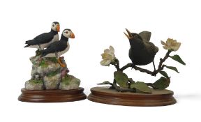 Border Fine Arts Puffins, model no.B0991 by Ray Ayres, limited edition no.67 of 500, together with