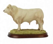 Border Fine Arts Charolais Bull, model no.B0587 by Jack Crewdson, limited edition no.226 of 950. (H: