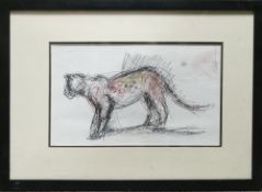 Graffiti Original Signed Drawing, pen and pencil on paper, framed and mounted behind glass of a