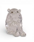 Swarovski 1995 'Inspiration Africa'- The Lion with amber/black eyes. height 7cm x width 12cm. with