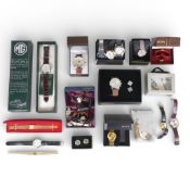 A collection of Ladies & gents watches including MG, Rotary, Dam busters, Seiko etc mostly boxed (