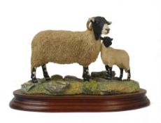 Border Fine Arts Swaledale Ewe & Lamb, model no.B0307 by Ray Ayres, limited edition no.746 of