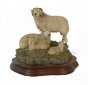 Border Fine Arts Shetland Family Group, model no.B0597A by Ray Ayres, limited edition no.437 of
