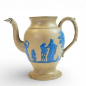 Early 19th century Wedgwood Drabware coffee pot, no lid, height 18cm.