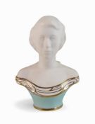 E. Brian, Foley Bone China, matte bust of Queen Elizabeth II likely made for the 1953 Coronation.