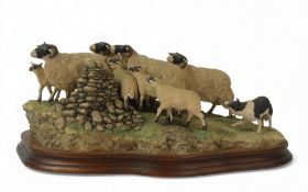 Border Fine Arts Gathering Strays, model no.JH28 by Ray Ayres, limited edition no.1112 of 2500. (