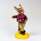 Royal Doulton prototype Bunnykins figure Sydney Bunnykins, decorated in a different colourway,