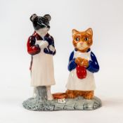 Beswick prototype Beatrix Potter tableau figure Ginger & Pickles, painted in a different colourway