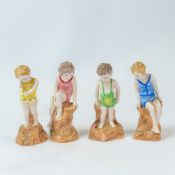Royal Doulton set of prototype child figures, originally designed by Leslie Harradine, these are the