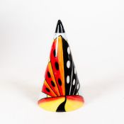 Lorna Bailey Manhattan-style conical sugar shaker, Limited edition 1/12, last open day 23.2.08, gold