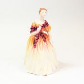 Royal Doulton prototype colourway figure Adrienne, painted in a different colourway, with not for