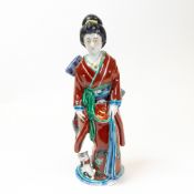 Japanese porcelain Bijin Geisha figure, Meiji period c1910, h.27cm.