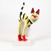 Lorna Bailey Akabussi The Cat, Limited edition 5/50 with certificate, July 2005.