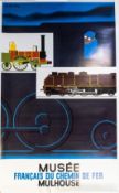 Poster Fix-Maseau Musée Mulhouse Chemin de Fer Railway 1989, by Fix Masseau. First Edition print. (