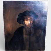 R Wakeford, c1960, Oil painting on canvas after Rembrandt, 77 x 63cm.