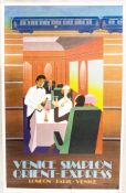 Poster VSOE VENICE SIMPLON ORIENT EXPRESS LONDON~PARIS~VENICE, by Fix Masseau. First edition