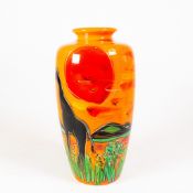 Anita Harris Savana Minos (Giraffe) vase, height 21cm, gold signed.