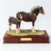Border Fine Arts Champion Mare and Foal, model no.B0334 by Anne Wall, limited edition no.59 of