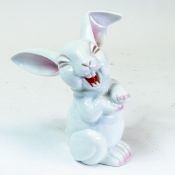 Rosenthal model of a comical laughing rabbit, c1970, designed by Max Herman Fritz, h.17cm.