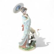 Lladró 'Japanese Portrait' Model No:- 8253, Sculptured by Miguel Angel Santaeulalia. A beautiful