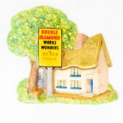 Beswick advertising wall plaque Double Diamond Works Wonders no. 1679, 25 x 23cm.