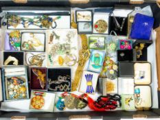 A good collection of vintage costume jewellery from the estate of a lady collector, including