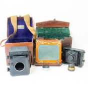 An ICA Minimum Palmos Folding Strut Camera, together with Thornton-Pickard Junior Special Ruby