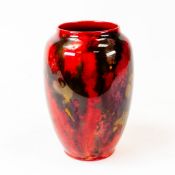 Royal Doulton mottled Flambe vase, h.16cm.