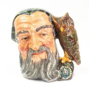 Royal Doulton large character jug Merlin D6529, painted in a different colourway, h.20cm.