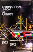 Poster International Union of Railways, original 1971 50th anniversary poster, by Georges Mathieu,