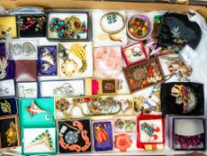 A good collection of vintage costume jewellery from the estate of a lady collector, including