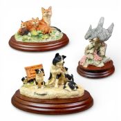 Three Border Fine Arts figural groups, Family Portrait BOO38, The Stoop BO331 and Families Welcome