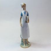 Lladró porcelain figure 'Nurse with Charts' model no:-4603. H:-36cm