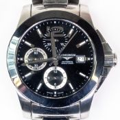 Longines Gentleman's Conquest automatic multi-dial wristwatch, calibre L667, stainless steel, with