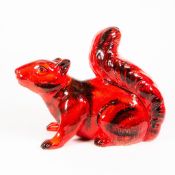 Anita Harris model of a Red Squirrel, H 21cm x L 27cm, gold signed.