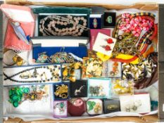 A good collection of vintage costume jewellery from the estate of a lady collector, including