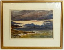 Herbert Moxon COOK, (1844-1929) watercolour, Scottish sea/landscape, 24 x 34cm.