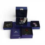 Swarovski Crystal Flower Collection to include:- Flower Dreams Red Rose (5254323)retired 2002