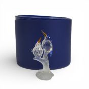 Swarovski Crystal Glass, Malachite Kingfishers, by Adi Stocker, boxed with certificate (623323). (H: