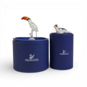 Swarovski Crystal Feathered Beauties Collection to include:- Parrot (294047) together with Toucan (