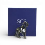 Swarovski Black Diamond Crystal Infant Gorilla (955440) retired 2009, designed by Anton Hirzinger.