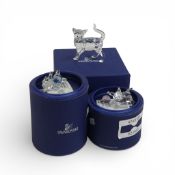 Swarovski Crystal Peaceful Countryside Standing Mother Cat (861914) retired 2010 designed by Edith