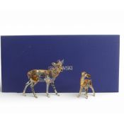 Swarovski Crystal Doe and Fawn from The Secret Garden Collection (1142843) retired 2015 designed