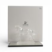 Swarovski Crystal Horses On Parade ' Arabian Stallion' complimented with amber/black eyes frosted