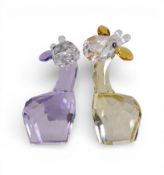 Swarovski Crystal Chit and Chat Giraffes (5004632) The pair retired 2016 designed by Elke Huber