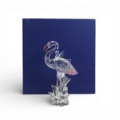 Swarovski Crystal Flamingo (289733), by Gabriele Stamey, with box and certificate. (H: 15.5cm)
