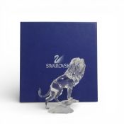 Swarovski Rare Encounters Collection Lion Standing on a Rock (269377) retired 2008 designed by