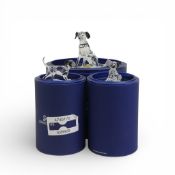Swarovski Crystal Family of Dalmatians to include:- Mother(628949), Sitting Puppy (628909), Standing