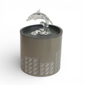 Swarovski Crystal Dolphin on a wave pedestal 9cm Tall (190365) retired 2011 designed by Michael